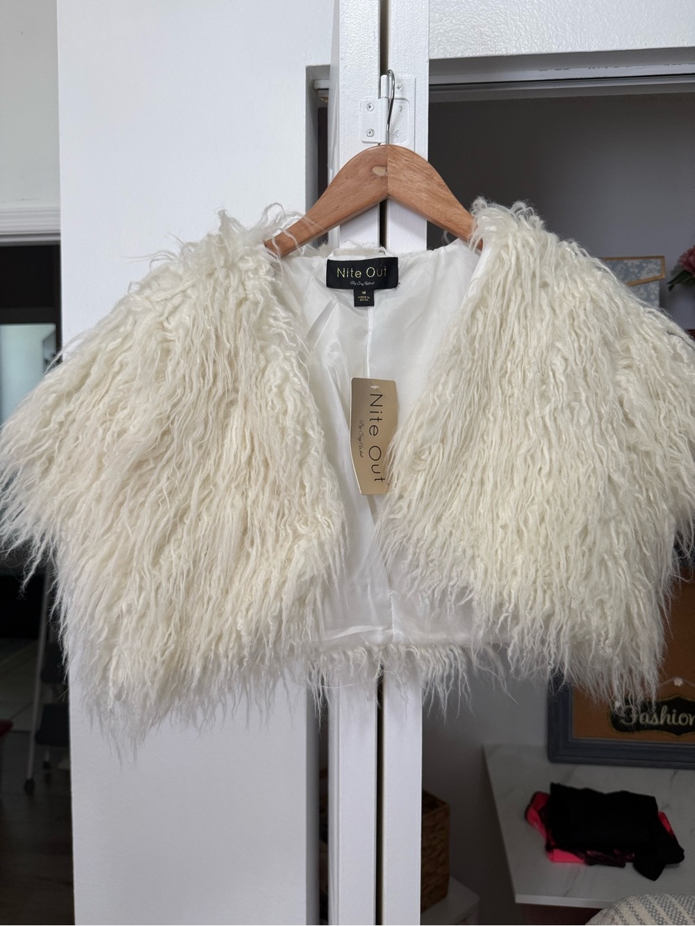 Cream Faux Fur Capelet